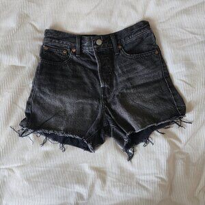 Women's Levi's High Wedgie Black Short - 25